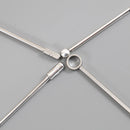 4 cocktail picks, stainless steel polished metal creative salad fruit picks, snow Geometric Skull Christmas kitchen tools