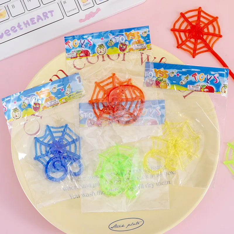 15Pcs Stretchable Climbing Spider Web Tricky Toys for Kids Birthday Party Favors Baby Shower Goodie Bags Halloween Carnival Gift