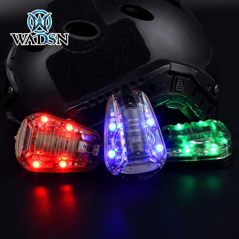 WADSN Waterproof Ladybird Lamp Tactical FAST Helmet Light Outdoor Signal Survival LED Strobe Head Lamp Hunting Security Lighting