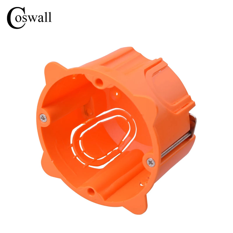 Fireproof PC Material 1 Gang Dry Lining Box For Gypsum Board/Drywall/Plasterboad/ Downlight 47mm Depth Switch/Socket Cassette