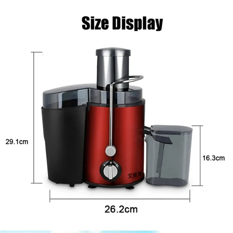 Electric Juicer 400W Stainless Steel Centrifugal Fresh Juice Machine Easy to Clean and Anti-Drip 3 Speeds Fruit Vegetable Juicer