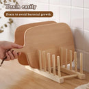 DIY Wooden Drain Rack Kitchen Living Room Organizer Shelf for Plates/Cutting Boards/Plates/Cups/Pot Lid Home Storage