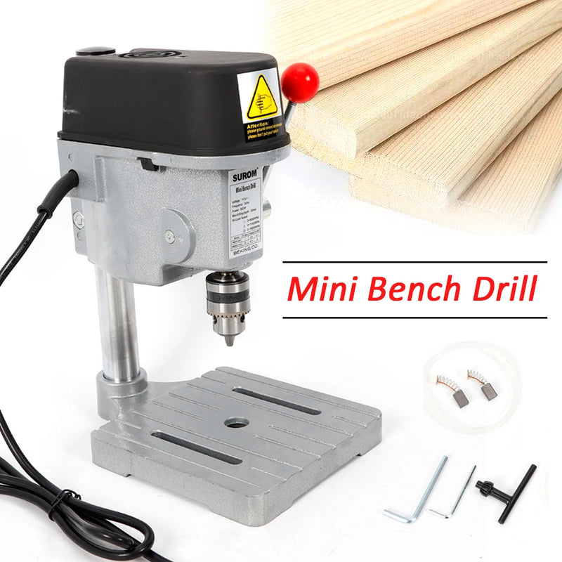 High Speed Mini Drilling Machine 340w Drilling Chuck 1-10mm Bench Machine Table