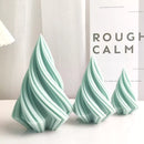 Large Rotating Conical Candle Mold DIY Christmas Tree Geometric Striped Candle Gypsum Making Silicone Mold Home Decor Gifts