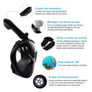 Snorkel Full Face Diving Mask with Anti-Boom Coating Support Gopro Camera