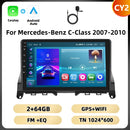 Podofo 2Din 9 ''Car Radio For Mercedes-Benz C-Class W204 S204 2007-2010 Multimedia Player GPS Carplay Android Car DSP BT RDS