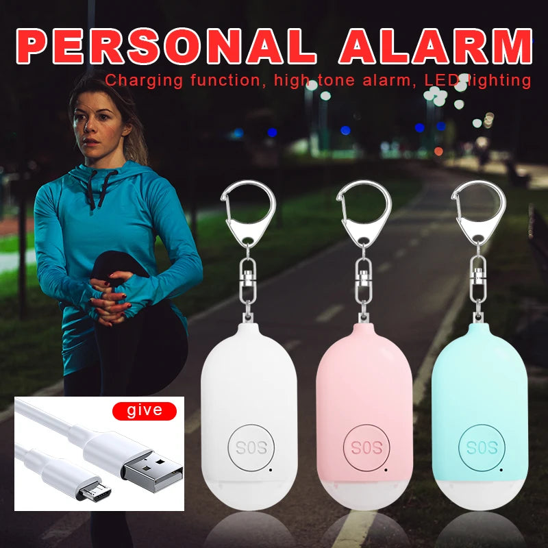 Kids Elderly Women Emergency SOS Personal Alarm Self Defense Keychain- Panic Button Or Pull Pin Alert Device 130 DB Loud Safety