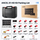 ANCEL X7 HD Diagnostic Scan Tool 24V Heavy Duty Truck Scanner ABS Bleeding  Oil Reset Ldle Speed, Speed Limit OBD2 Scanner
