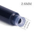 10pcs/pack 2.6mm Caliber Ink Cartridges for Fountain Pens Black/Dark Blue/Red/Erasable Blue Disposable Cartridges Ink Supplies