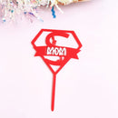 Best Mom Mother's Day Party Cake Topper Pink Red Love You Mum Acrylic Cake Topper for Mommy Birthday Party Cake Decorations Gift