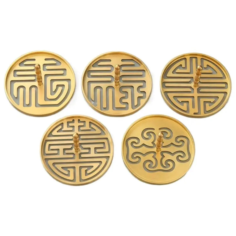 Pure Copper Incense Mold DIY Classical Hollow Out Lotus Incense Seal High-Quality Pressing Incense Incense Road Tools