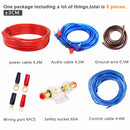 1500W Car Power Amplifier Wiring Kit 60 AMP Fuse Holder Car Subwoofer Cable 18GA Speaker Installation Wires for Car Modification