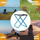 Folding Stools Outdoor Fishing 80KG Chairs Travelling Pocket Seat Blue