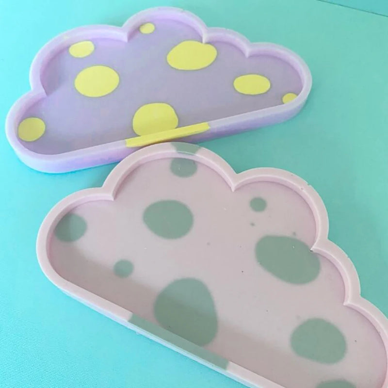 Home Crafts Cloud Coasters Silicone Molds for DIY Handmade Plaster Concrete Clay Tray Resin Mould Cement Dish Making Supplies
