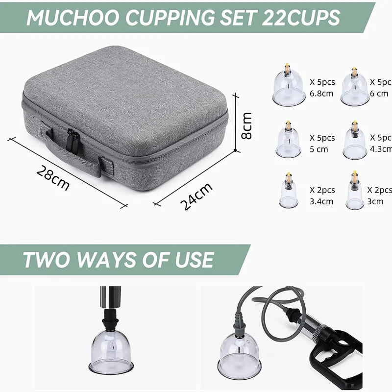 Cupping Therapy Set Vacuum Cupping Set Suction Cups Massage Physiotherapy Jars Chinese Medicine Anti Cellulite For Body Massager