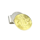 1Pc Metal Magnetic Hat Clip with Ball Marker Set Bitcoin Shaped Golf Mark Outdoor Golf Accessories Golfer Gifts 30mm