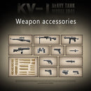 Military World War Russian T-34 KV-1 Heavy Tank Building Blocks WW2 American M4A3 Sherman Stuart Tank Technical Bricks Kids Toys