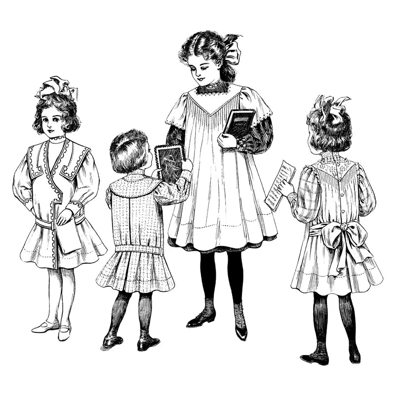 2022 New 10x10 Retro Easter Clear Stamps Girls Stamps Tie Child Bunny Lady Card Crafts No Metal Cutting Dies Scrapbooking