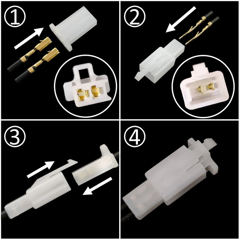 Car Motorcycle Electrical Connectors: 2.8mm 2 3 4 6 9 Pin Wire Terminal Hooks for Male & Female Terminals Assorted Kit