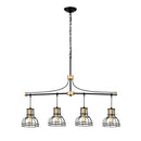 Dining Room Light Fixture/Chandelier Over Table, 40-Inch Hanging for Farmhouse Linear Chandeliers,4-Light Kitchen Island Lightin