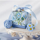 12/30 Pcs Plant Flower Candy Box Beauty Biscuit Accompanying  Paper Boxes Suitable for Wedding Birthday Valentine's Day