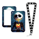 The Nightmare Before Christmas Jack Sally Lanyards Keychain Card Badge Holder ID Credit Card Pass Hang Rope Halloween Gift
