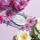 New 2025 February Spring Tiny Butterflies Flower Bouquet Scalloped Pierced Rectangle DIY Scrapbooking Diary Make Easter Gift Box