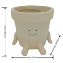 Hanging Hammock Planter Resin Swing Smile Face Planter Creative Cute Plant Succulent Pots for Indoor Outdoor Plant