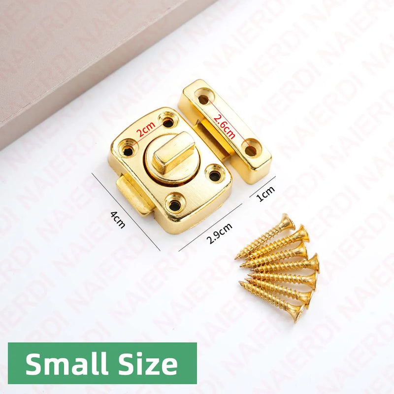 NAIERDI Security Double Sided Cabinet Locks Keyless Rotating Door Lock Gate Latch Anti-theft Rotate Bolt Latches Cabinet Closet