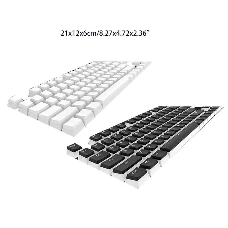 108 Keys Pudding Keycaps OEM Profile Double Shot PBT Backlight Keycaps for Mechanical Gaming Keyboard Cherry Mx Switch