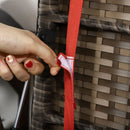 27 Gallon Pe Rattan Wicker Storage Bench, Large Outdoor Patio Box, Red