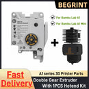 For Bambu Lab A1 mini Extruder Dual Gears Extrusion Motor Hardened Steel with Hotend Kit For  A1/A1mini 3D Printer parts
