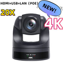 HCSTVCON USB3.0 HDMI LAN PTZ Camera 4K 20X Zoom Video Conference for Church Online Youtube Skype Live Streaming Meeting Zoom