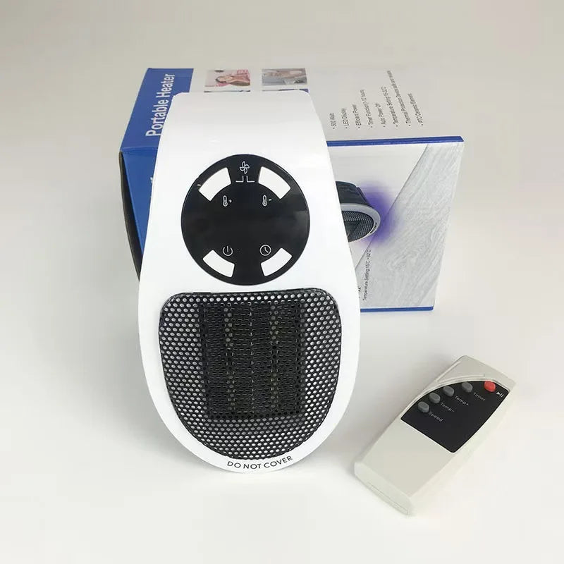 Portable Heater Electric Heater Plug-in Room Heater Home Appliance Heating Furnace Mini Radiator Remote Heating 500W