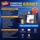 THINKCAR THINKSCAN 689BT Professional Car Diagnostic Tool CANFD DOIP Bi-directional ECU Coding 34 Reset Full System Obd2 Scanner