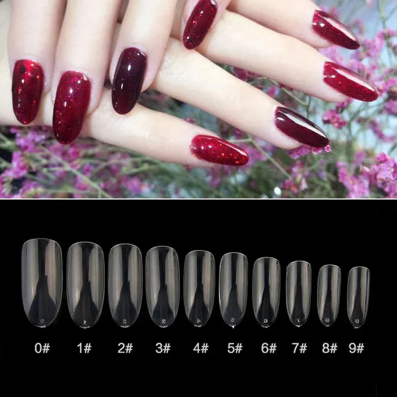 500pcs/pack Acrylic Nails OVAL Round Shapes False Nail Tips Full Cover False French Nail Tips NEW Fake Nail Art Tips Tools