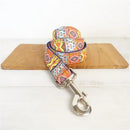 Personalized Pet Collar Customized Nameplate ID Tag Adjustable Soft Dark Blue Bohemia Cat Dog Collars Lead Leash