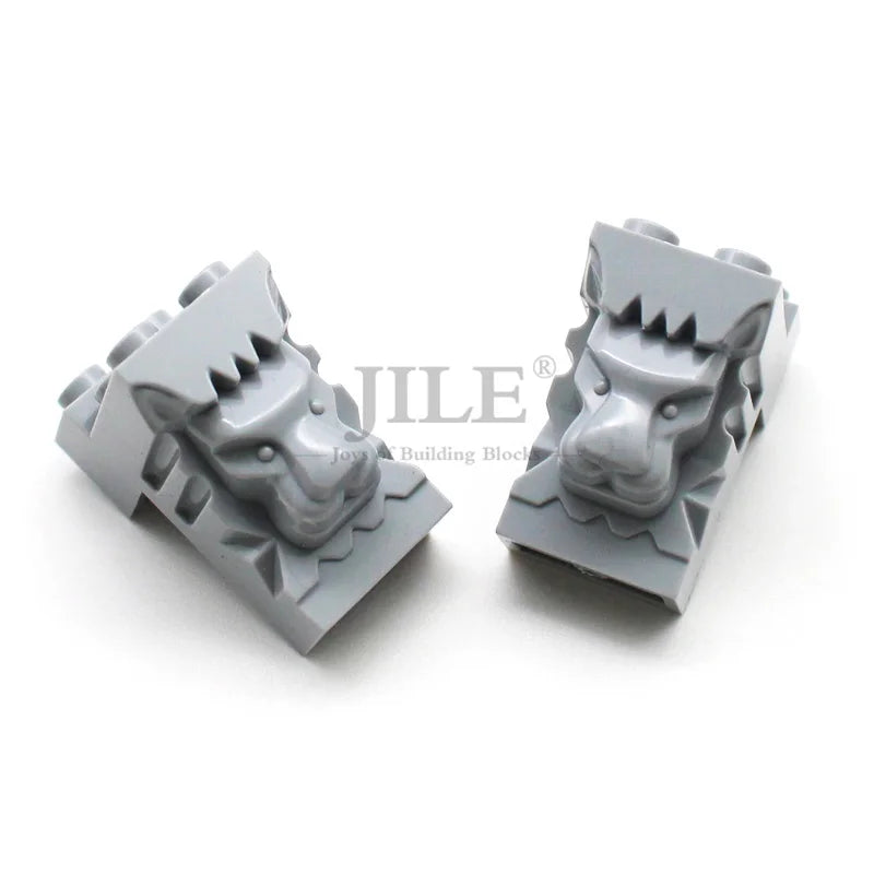 20pcs Building Blocks Brick Modified 2x3x3 with Cutout and Lion Head 30274 City Street View DIY Enlighten Compatible