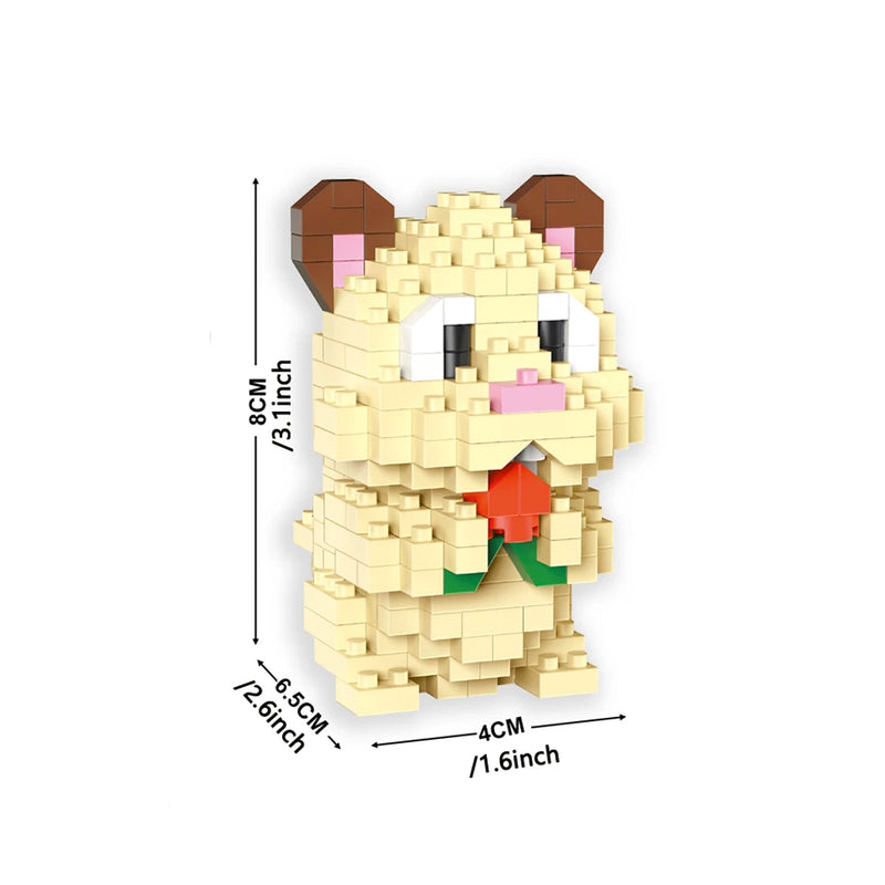 Parrot Puzzle Assembly Building Blocks Toys Animal Series 3D Model Micro Mini Diamond Brick Children Toy Pig Panda Hamster Snail