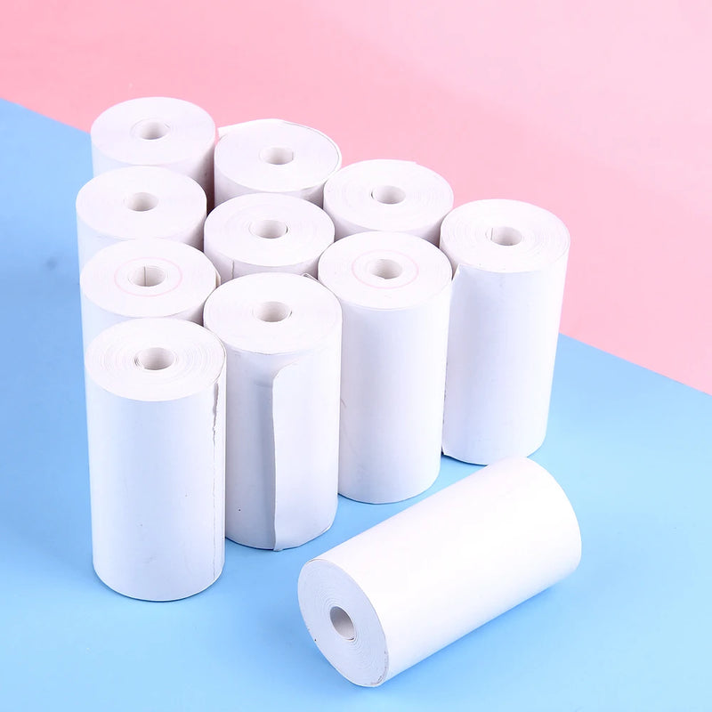 3/5/10 Rolls White Thermal Papers 57*25mm for Mini Portable Printing Papers for Bluetooth Wireless Printer.