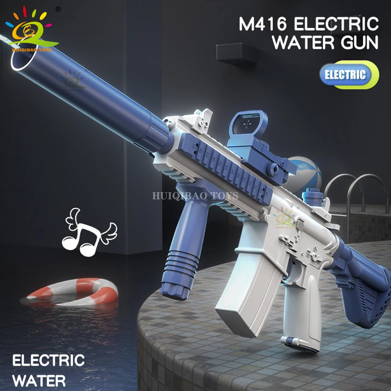 Kids M416 Auto Electric Water Gun Waters Fight Firing Pistol Toy Summer Outdoor Beach Shooting Game Children's Toys Boys Gifts