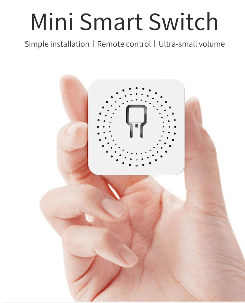 Tuya Smart WiFi Mini Smart switch Module Two-Way Control DIY Light Switch Voice Control, Compatible with Smart Life Alexa, Alice