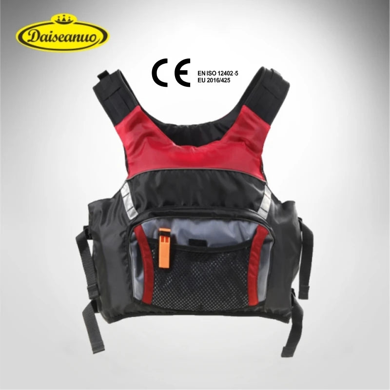 Genuine CE Approved Life Jacket Men 100KG+ Big Pockets Life Vest Women PFD Swim Fishing Kayak Vest Water Sport Drifting Safety