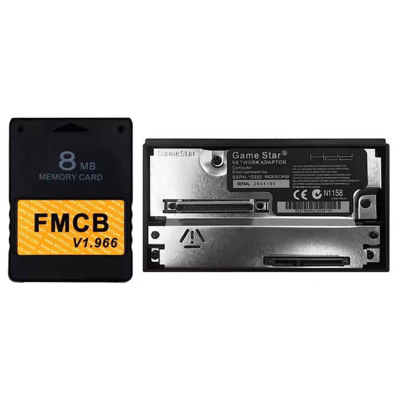 SATA Interface Network Card Adapter For PS2 Playstation 2 Fat Console SATA HDD Sata Socket w/Free McBoot V1.966 FMCB Memory Card