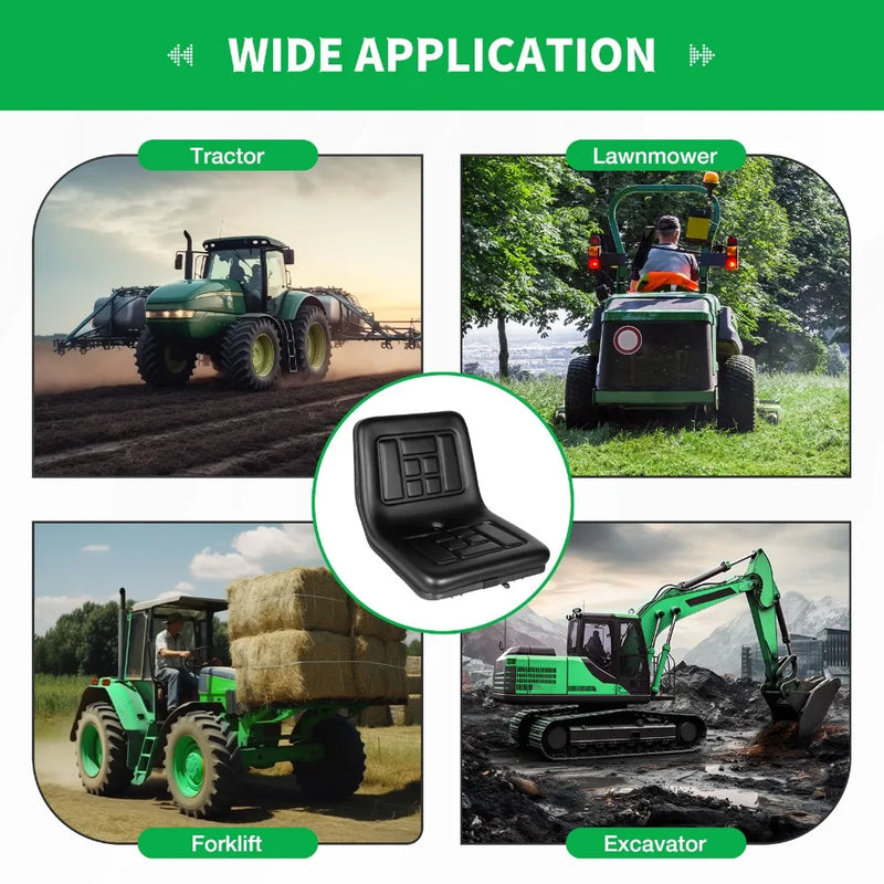 Universal Tractor Seat Durable thickly-padded Slidable Tractor Seat Adjustable Forklift Seat with Sliding Track Mechanical Seats