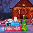 Christmas Santa Claus Inflatable Decoration for Home Outdoor Xmas Elk Pulling Sleigh Decor Yard Garden Party Prop with LED Light