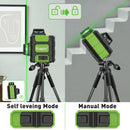 Huepar HM03CG Laser Level Green Beam 12 Lines Self-leveling Cross Line Tools With Rangefinder & Detector & Hard Carry Case