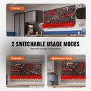 SucceBuy Wall Mounted Storage Bins 30/48-Bin Parts Rack Organizer Garage with Wall Panels Hooks Plastic Shop Tool