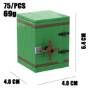 MOC Building Blocks Figures Accessories Cash Dollar Coin Bag Model Gold Silver Bar Colored Diamond Treasure Box Series Coffer