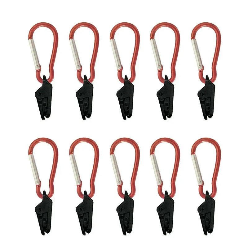 10Pcs Windproof Clamp Set Survival Grommet Tent Clips Buckle Awning Tarp Fixed Outdoor Camping Tent Accessories Plastic Hook